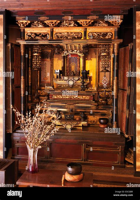 Butsudan Japanese Buddhist Altar In A Historic Japanese House At Gero