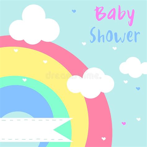 Baby Shower Invitation Card Vector Stock Vector Illustration Of