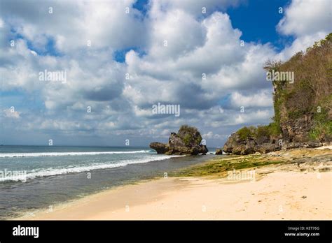 Aerial View Of Padang Padang Beach Bali Indonesia Stock Photo Alamy