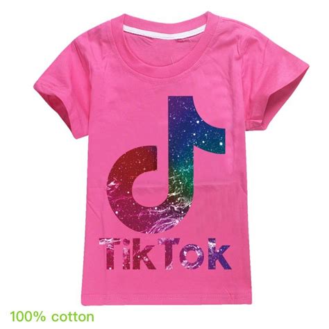 Discount Douyin Tiktok App Children Short Sleeved T Shirt Cotton Tshirt