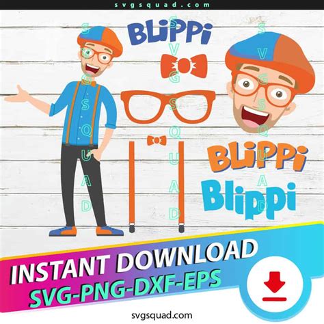 Blippi Svg And Png Files Hero Clipart Logos Vector Clip Art Svg Png Images