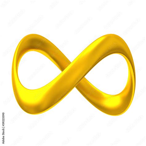 Gold Infinity Symbol 3d Stock Illustration Adobe Stock