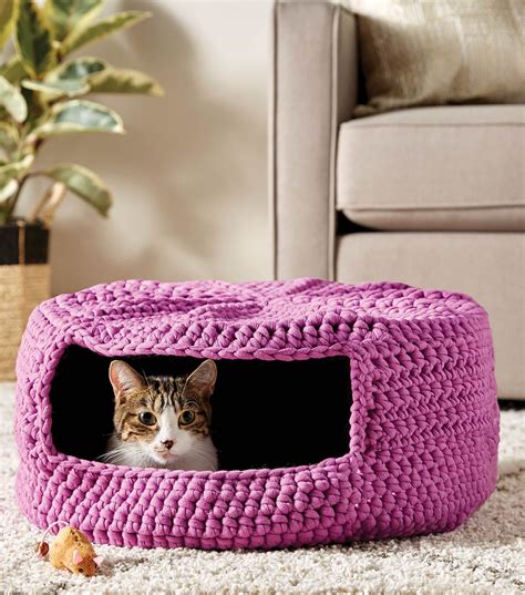 How To Make A Crochet Cat Bed Camas De Gatos De Crochê Casa De