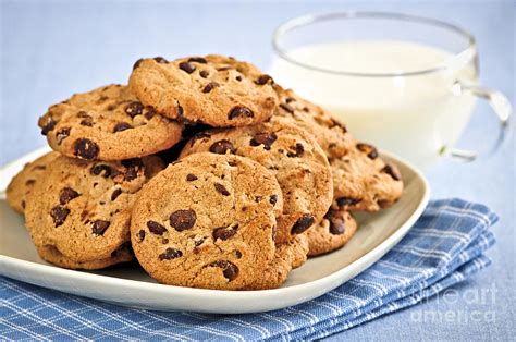 Chocolate Chip Cookies And Milk Photograph By Elena Elisseeva