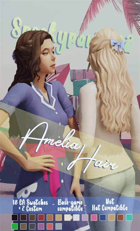 Sims 4 Amelia Hair Ts4 The Sims Book