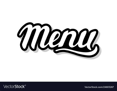 Menu Calligraphy Template Text For Your Design Vector Image