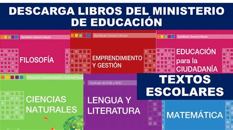 Libros Del Ministerio De Educación O Textos Escolares 【2021