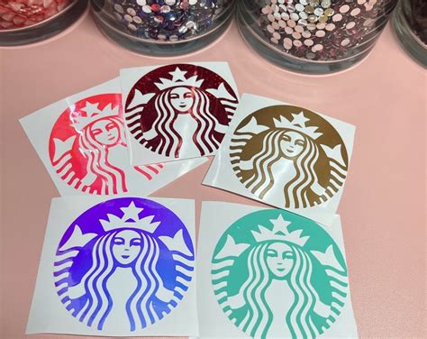 Custom Colors Starbucks Logo Decal Permanent Vinyl Decal Add On Etsy