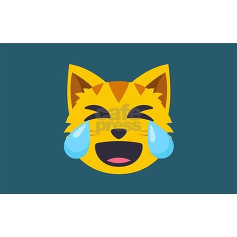 Cat Cry Laughing Emoji Rectangle Car Magnet By Joypixels Cafepress