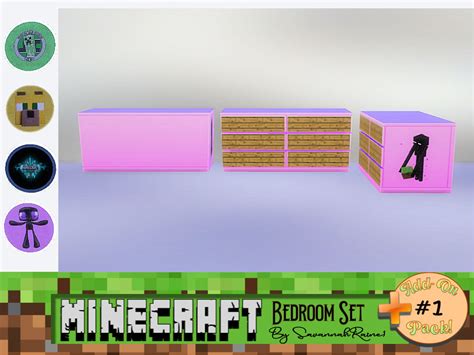 Mod The Sims Minecraft Bedroom Set Add On Pack 1