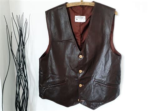 vintage leather vest etsy vintage leather vest mens leather vest leather vest