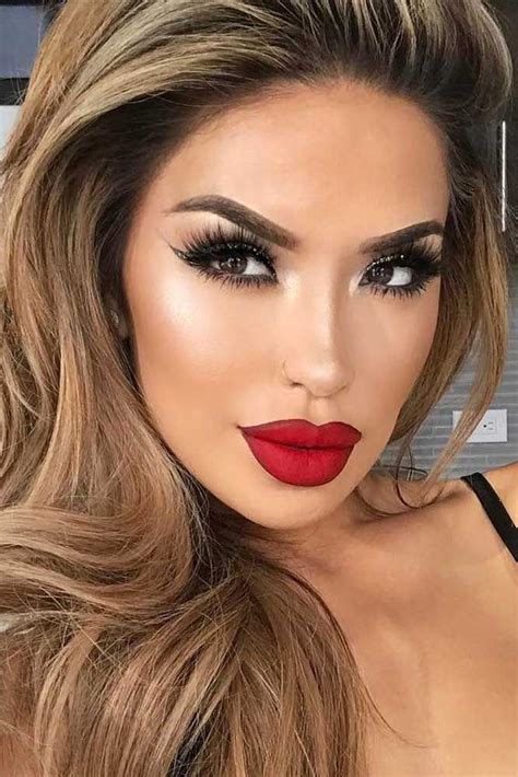 45 Smokey Eye Ideas Looks To Steal From Celebrities Red Lip Makeup