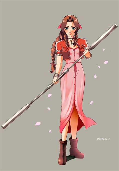 Aerith Gainsborough Final Fantasy And More Drawn By Softp Ach