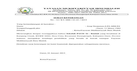 Serta pemberitahuan sehat atau sakit, terangkum dalam artikel ini. Contoh Surat Keterangan Domisili Lembaga Sekolah