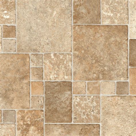 Trafficmaster Sandstone Mosaic 12 Ft Wide Vinyl Sheet U4290