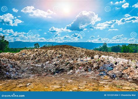 Mountain Large Garbage Pile And Pollution Stock Photo Image Of