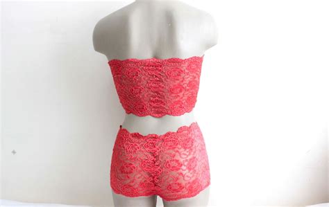 red lace lingerie set red lace underwear cute sexy lingerie etsy