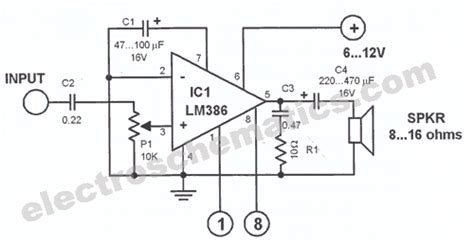 Audio Amplifier Circuit Diagram Using Lm