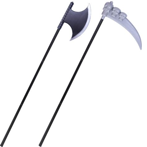 2 Pieces Medieval Costume Axe Fake Axe Costume Death Scythe Costume