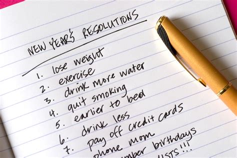 The Top 5 New Years Resolutions And How To Successfully Complete Them