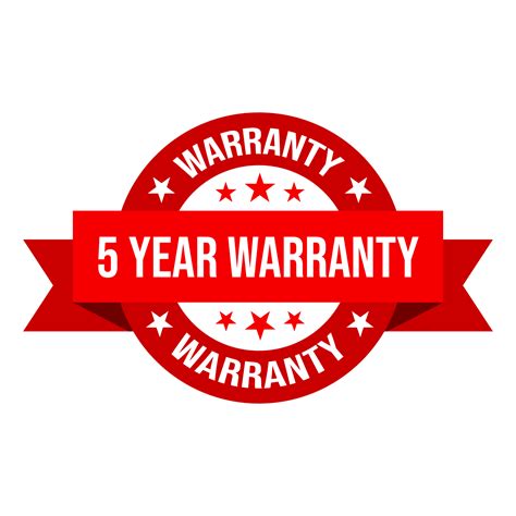 5 Year Warranty Png 16314827 Png