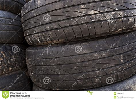Used Car Tires Close Up Stock Photo Image Of Gummy 69063462