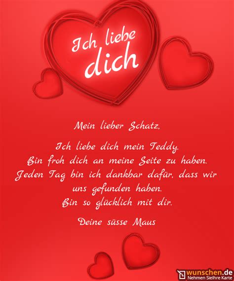 Ich liebe dich is the fourth and final single released by german band la düsseldorf. Ich liebe dich mein Teddy - Fertig valentinstag karte