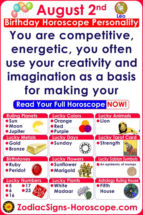 Maybe you would like to learn more about one of these? August 2nd: Your Accurate Birthday Horoscope Personality ...