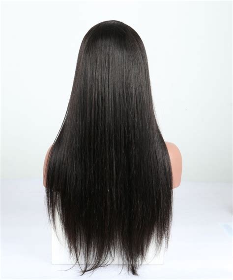 Silky Straight Full Lace Human Hair Wig Glue Needed 120 Density Wigs