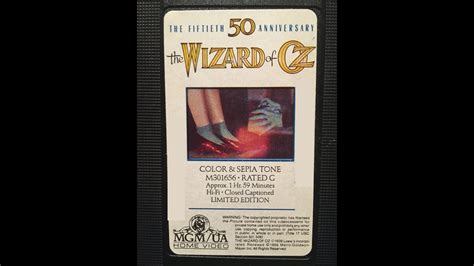 Vhs Opening The Wizard Of Oz Th Anniversary Collectors Edition Vhs