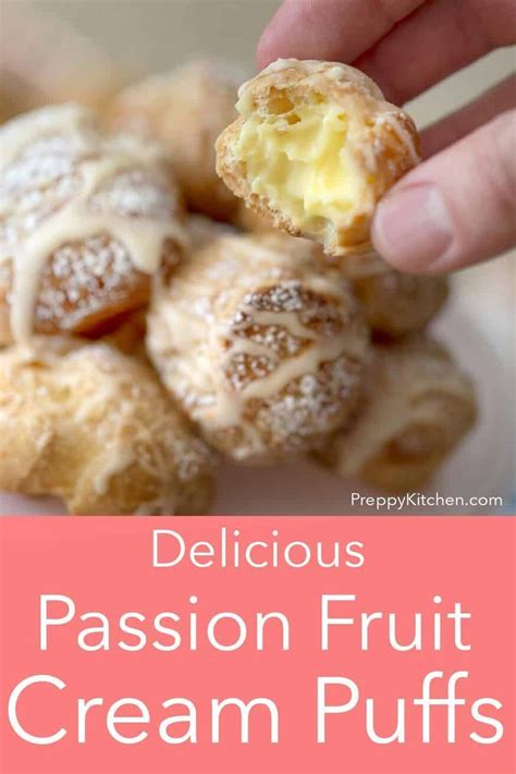 These Delicate Cream Puffs Bursting With Fresh Passion Fruit Infused