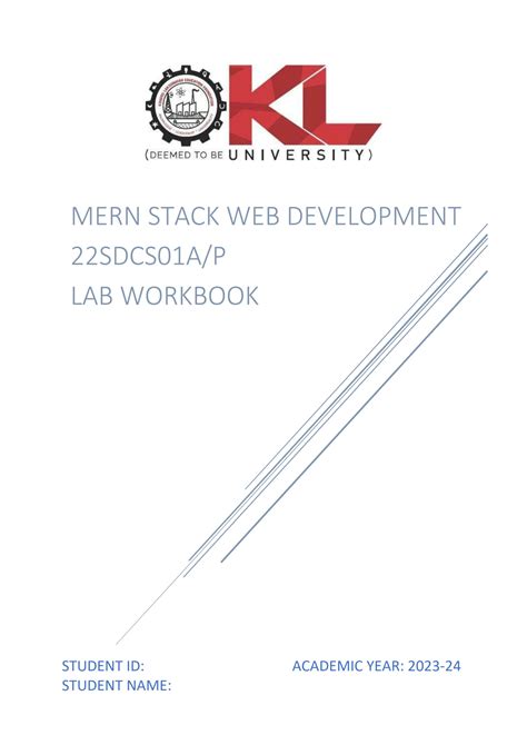 Solution Lab Workbook 2023 Aandp Final Studypool