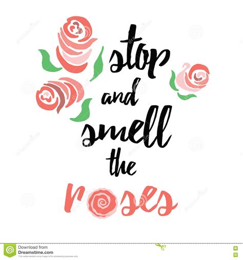 Stop and smell the roses. Stop And Smell The Roses - Motivational Quote, Typography ...
