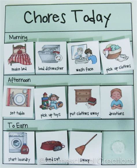 Free Preschool Chore Charts Subscriber Freebie Chore Chart Kids