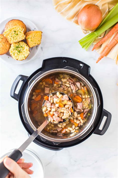 Instant Pot Ham And Bean Soup The Cookie Rookie