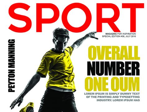 Free Sports Magazine Cover Psd Template Behance