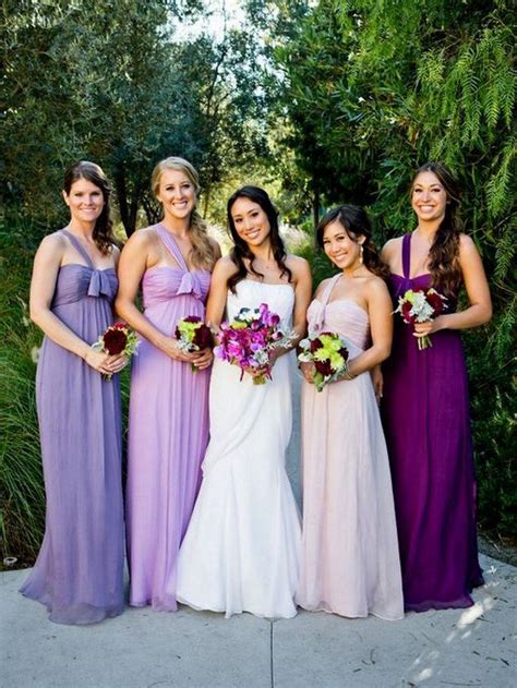 Purple Bridesmaids Dresses Knotsvilla Wedding Ideas Canada Wedding Blog Ombre Bridesmaid