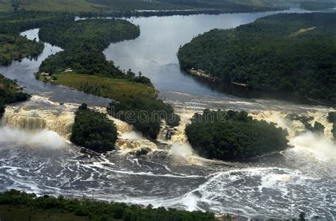 водопады Венесуэлы Canaima стоковое фото изображение насчитывающей