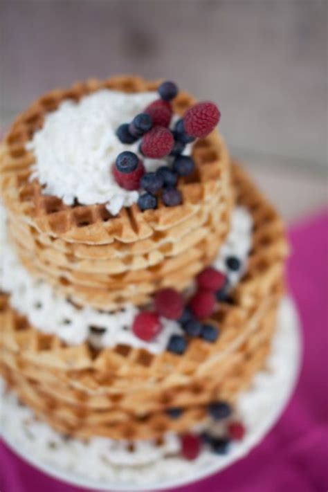 Waffle Wedding Cake Perfect For A Brunch Bridal Shower
