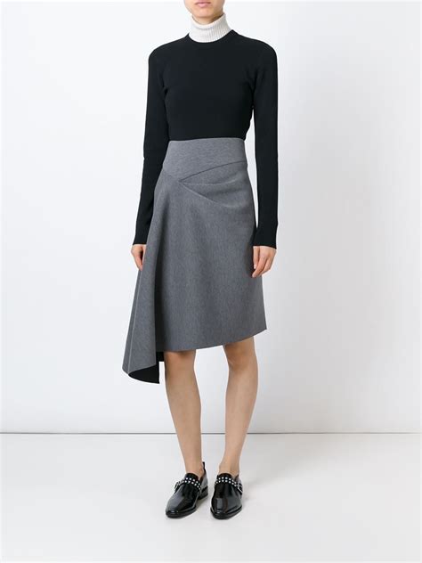Dkny Asymmetric Skirt Voo Store Draped Skirt Ruffle