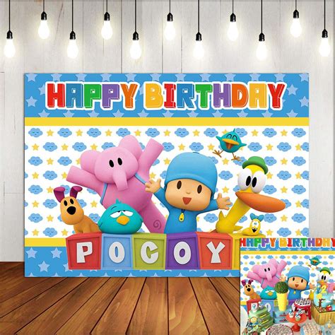 Buy Cartoon Pocoyo Happy Birthday Banner For Kids Party Photography