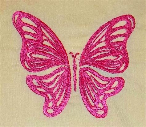 Floral embroidery pattern on the black background. Embroidery Nerd: Digitized Butterfly Embroidery Design