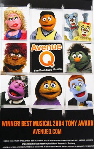 Avenue Q The Musical Poster Broadway Posters Broadway Musicals