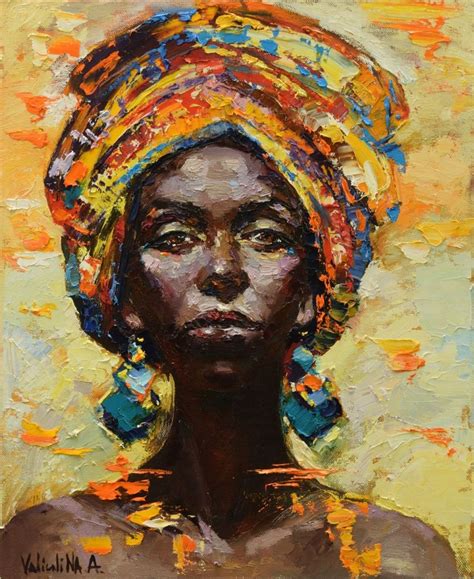 African Woman Portrait Painting Original Oil Painting Oil Painting By Anastasiya