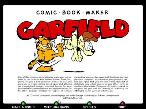 Read garfield comic online free and high quality. Scholastic's Comic Book Maker Featuring Garfield - YouTube