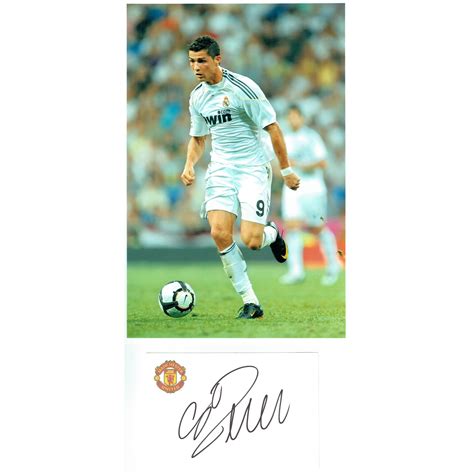 Cristiano Ronaldo Cut Signature And Real Madrid Photograph 25146