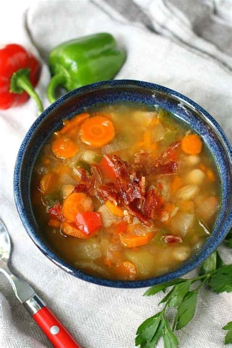 Slow Cooker Bean Vegetable Soup The Pretty Bee