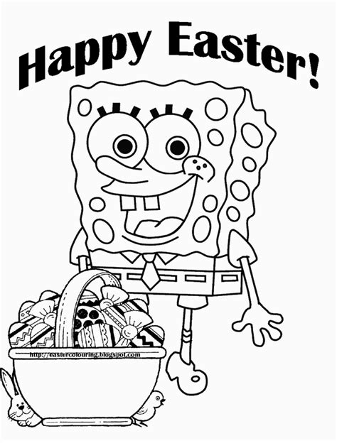 Spongebob Easter Coloring Pages Coloring Home