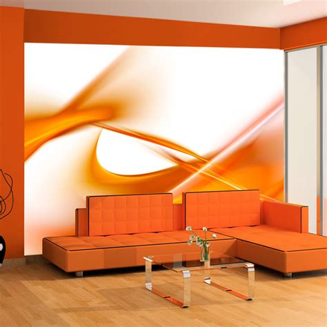 Artgeist Papier Peint Abstraction Orange 2 Taille L 450 X H 270 Cm