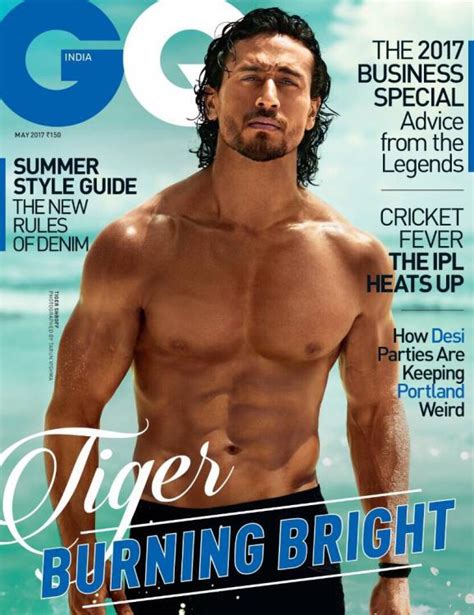 Shirtless Bollywood Men Tiger Shroff Shirtless On Cover Of Gq